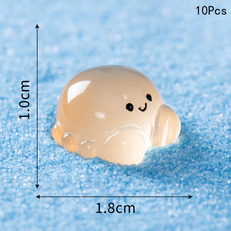 10Pcs Colorful Resin Noctilucent Marine Small Animals Fish Tank Crab Dragon Shrimp Landscape Ornament Aquarium Accessories