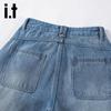 Izzue It Women's Curved Wide-Leg Jeans