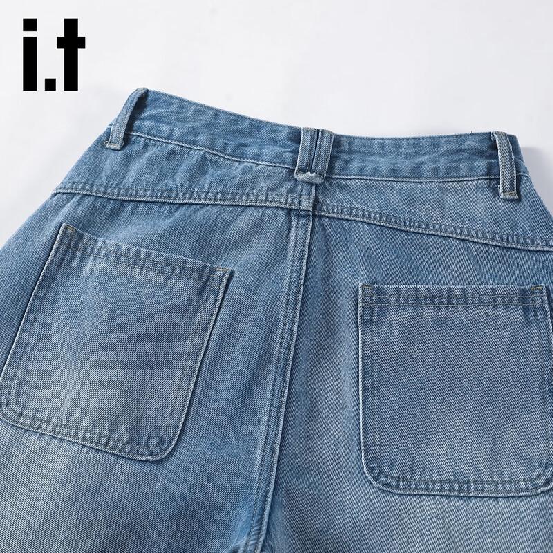 Izzue It Women's Curved Wide-Leg Jeans