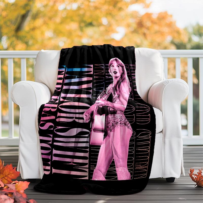 TS Fan Flannel Blanket Soft All-Season Throw, Design for Camping, Car Travel, Hiking Sofa, Bed, Office Perfect Gift for Parties