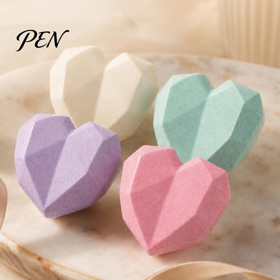 Spa Bath Bombs 80G Love Heart Bombs, Eucalyptus Green Tea Lavender Rose Moisturizing Scent, Essential Oils Fizzies Balls for Dry Skin Body Care