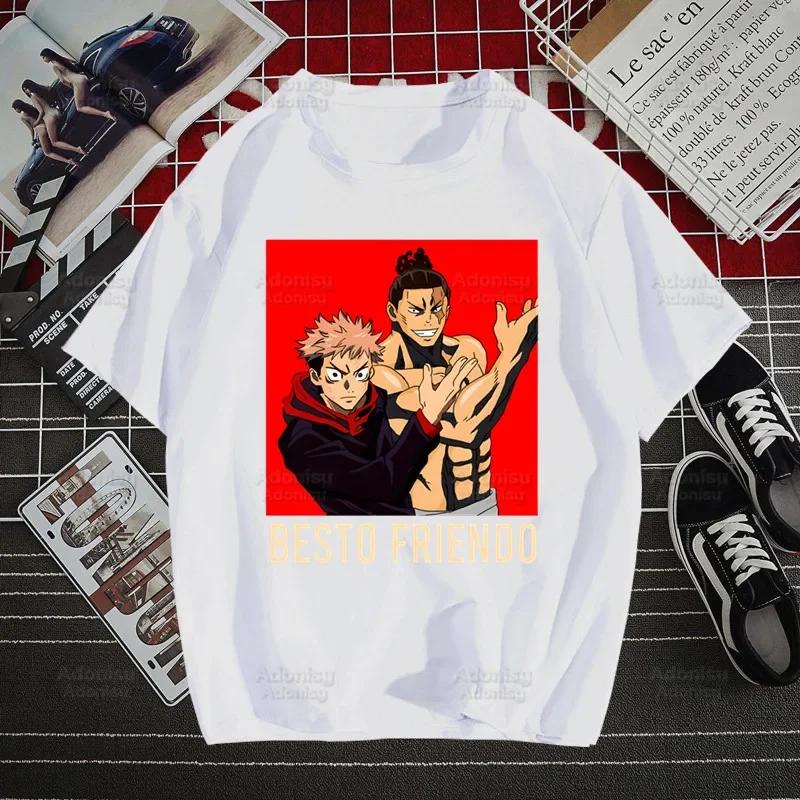 Gojo Satoru Jujutsu Kaisen Otaku Harajuku Man T Shirts Tees Shirt Tops Design Short-Sleeved Aesthetic Anime T Shirt