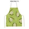 Vegetable Sleeveless Aprons Onion Carrot Printed Kitchen Apron Women Men Baking Waist Bib Home Cooking Brief Sleeveless Pinafore