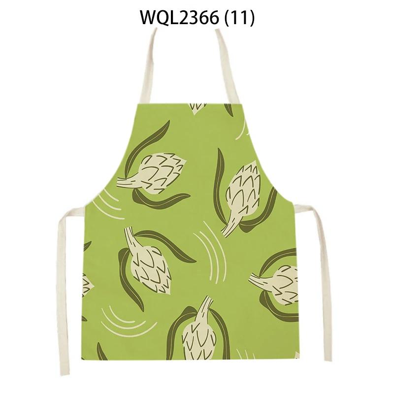 Vegetable Sleeveless Aprons Onion Carrot Printed Kitchen Apron Women Men Baking Waist Bib Home Cooking Brief Sleeveless Pinafore