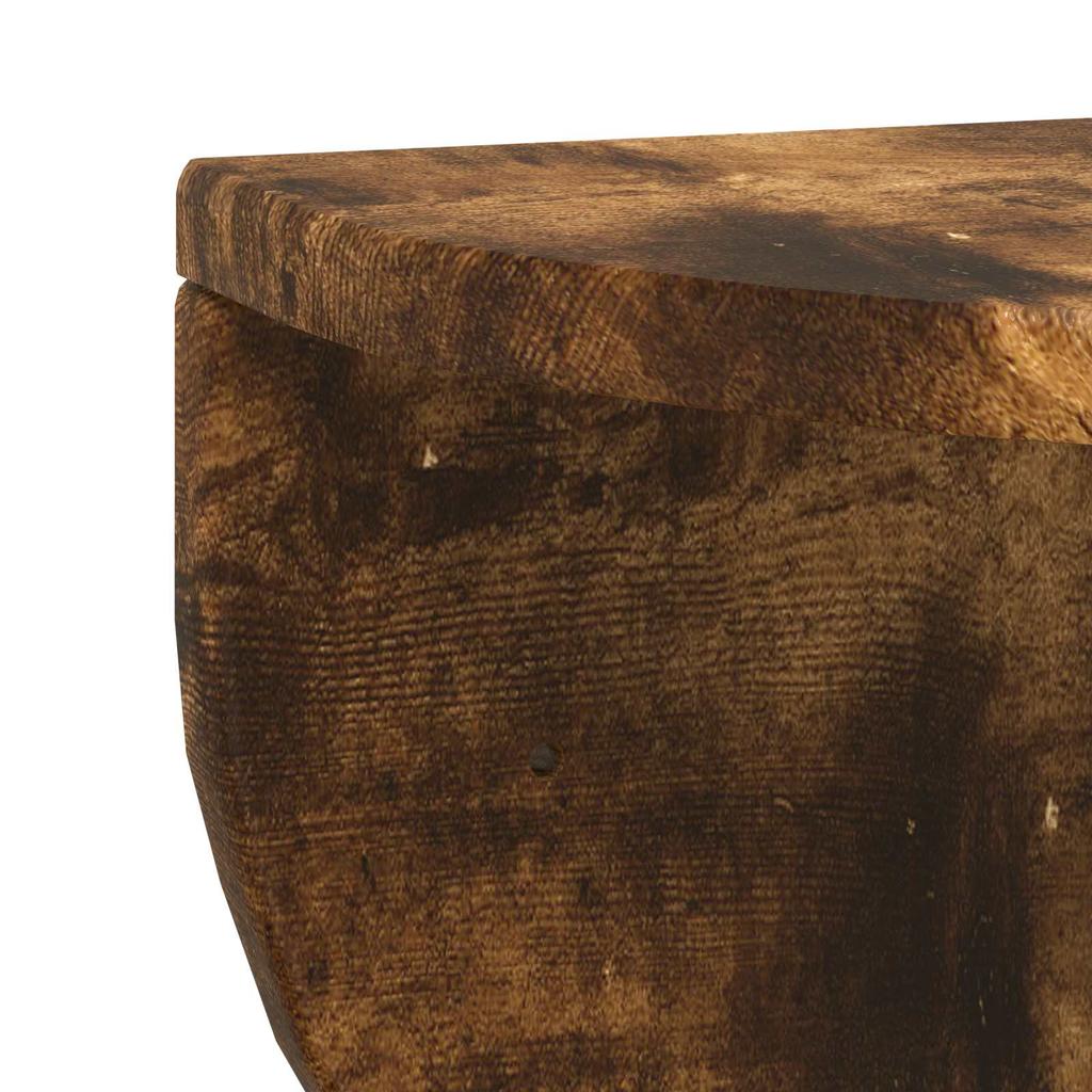 Wall Shelf Smoked Oak 48 x 24 x 24 cm Wood Based Material