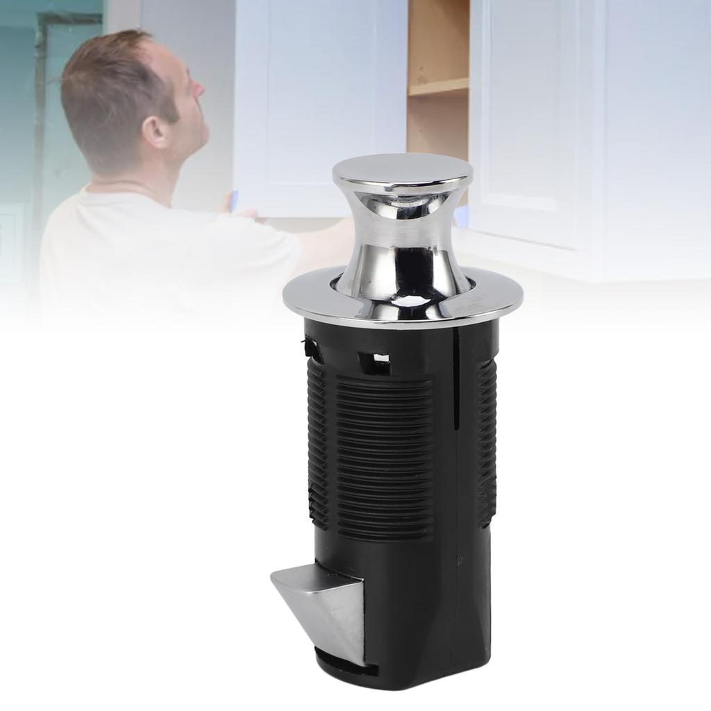 Cabinet Lock Zinc Alloy ABS Secure Round Embedded Push to Open Lock for File Drawer Cupboard Mailbox RV Furniture
