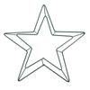Metal Wire Star Wreath Frame 11.8 Inch Star Shaped Rings Metal Wreath Form Front Door Decoration