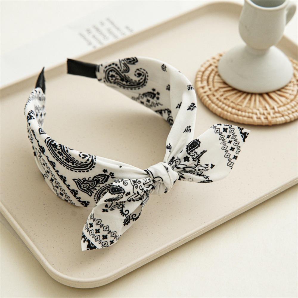 Retro Einfaches Pünktchen Schleife Stirnband Damen Neu Haarnadel Breitkrempig Hoher Kopfschmuck All-Match High-End Haarschmuck