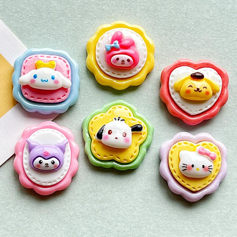 10 Pcs New Kawaii Cartoon Kitten Anime Characters Resin Scrapbook Diy Jewelry Gift Bow Knot Decorate Hairpin Accessories A26