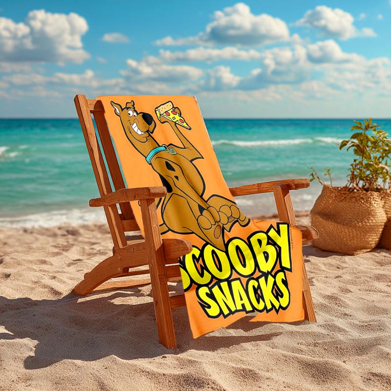 1Pc Scooby Snacks Adventure Beach Towel, Quick Dry, Multi-Use for Beach Pool Gym Yoga Home Travel, Christmas, Halloween, Xmas Gift M92970