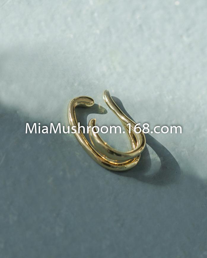 Japanese Matte Metal Line Ear Cuff - Distressed Wind Design for Women (No Piercing Needed)