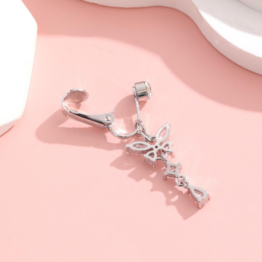 Zircon Fake Belly Ring Non Piercing Navel Rings Body Fashion Belly Button Rings Fashion Accessory