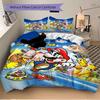 Mario'S Adventure Space Print 3Pcs Bedding Setduvet Cover With 2 Bedropillowcase Home Birthday Gift