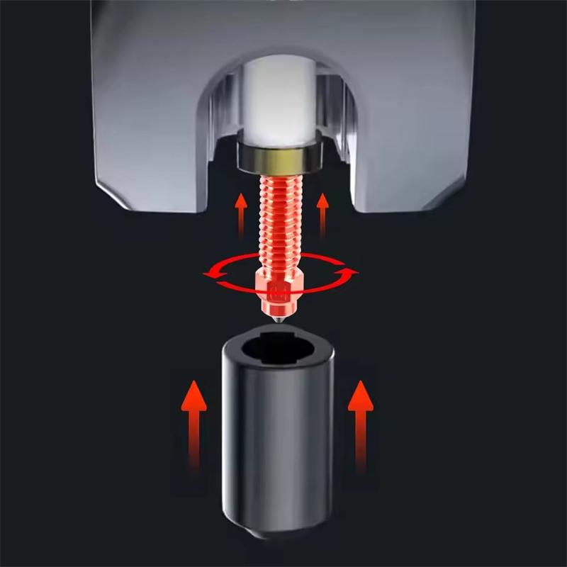 Pièces d'imprimante 3D pour Creality K2 Plus Kit de buse à échange rapide Buse en acier trempé Conception entièrement métallique pour buse d'imprimante 3D K2 Plus