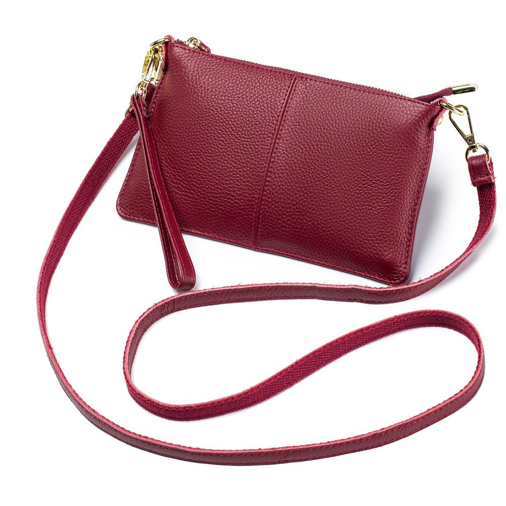 Women's Genuine Leather Crossbody & Clutch Bag: Soft Cowhide, Versatile Handbag