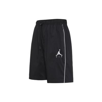 Jumpman Solid Trim Mid-Waist Woven Shorts Men Bottoms Black CK6818-010