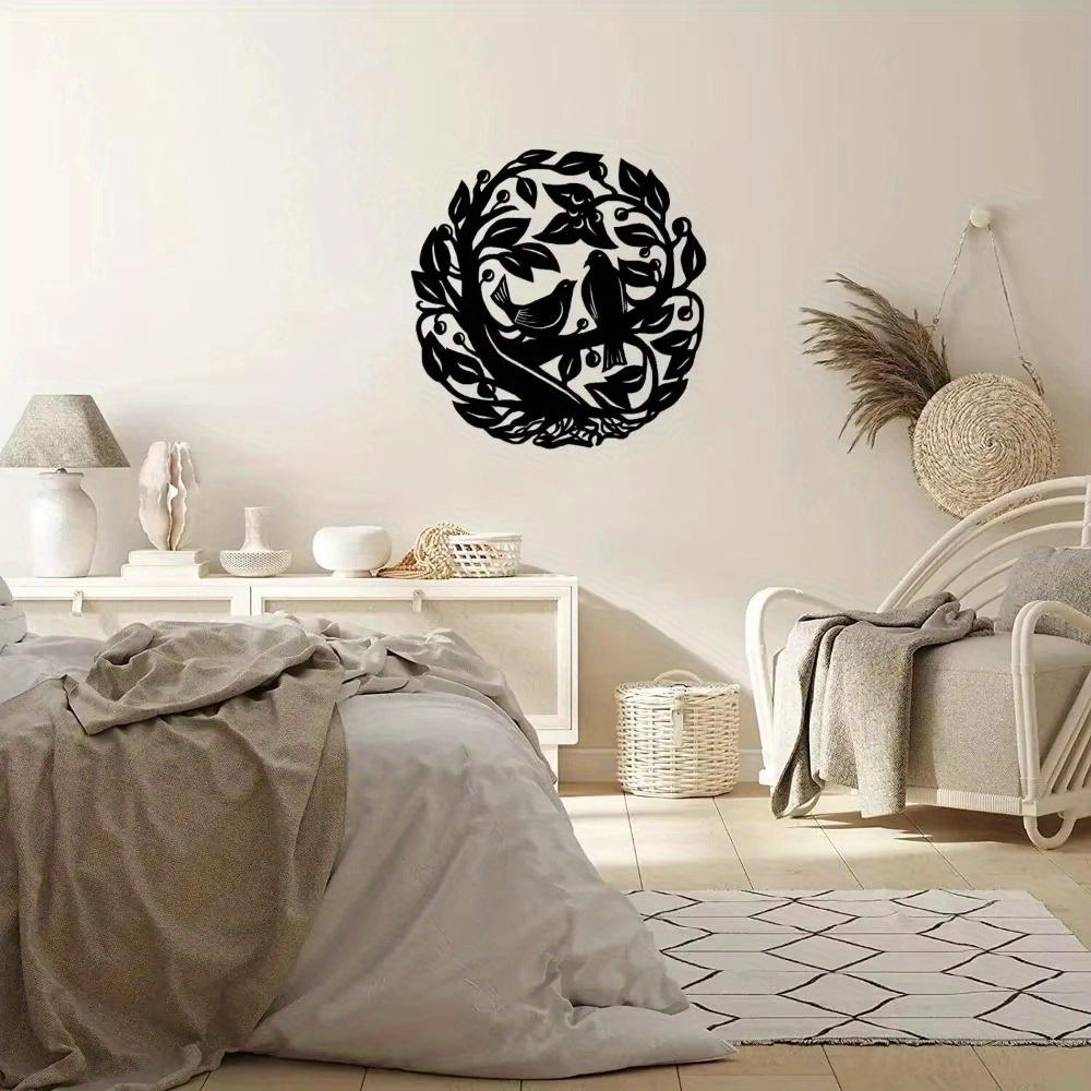 Wrought Iron Wall Art Dove Tree Branch Life Metal Sculpture Home Decor Living Room TY2735