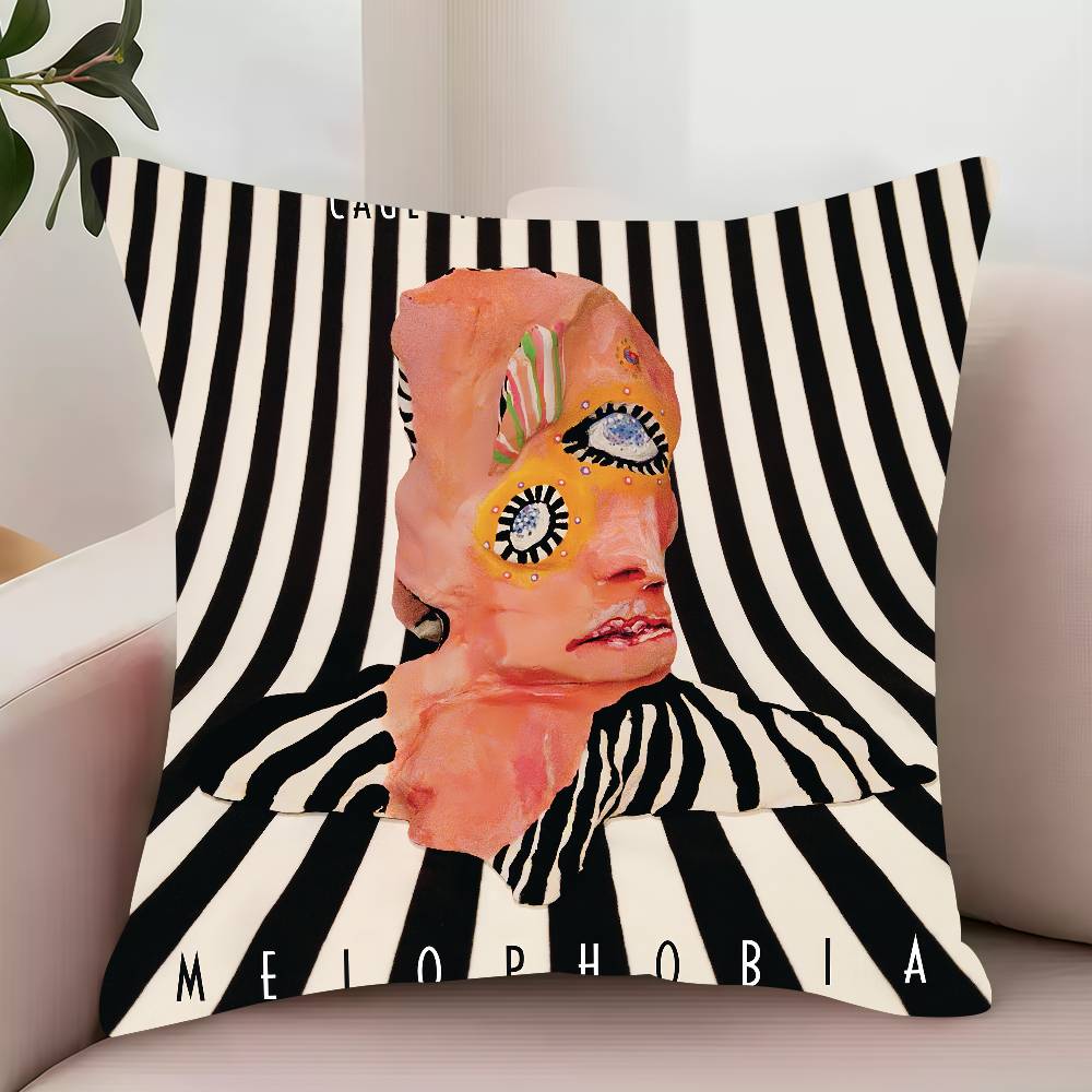 C-Cage the Neon Pill E-Elephant  Pillow Case Decor Protective Covers Comfortable soft for Sofa Living Room Home office 12x12Inch