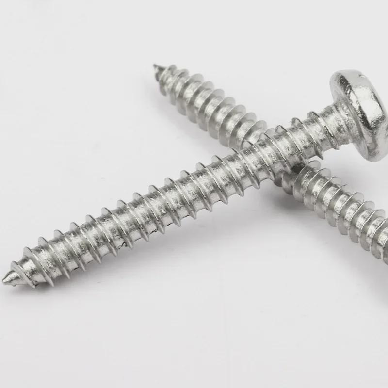 Galvanized Hardened Self-Tapping Screws, Pan Head, Sizes M1.7-M5