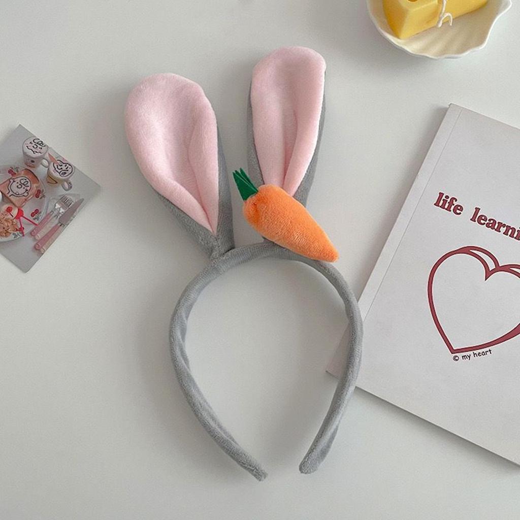 Cute and Adorable Rabbit Ear Plush Headband for Women, Suitable for Holiday Decorations, Daily Casual Wear, and Outings