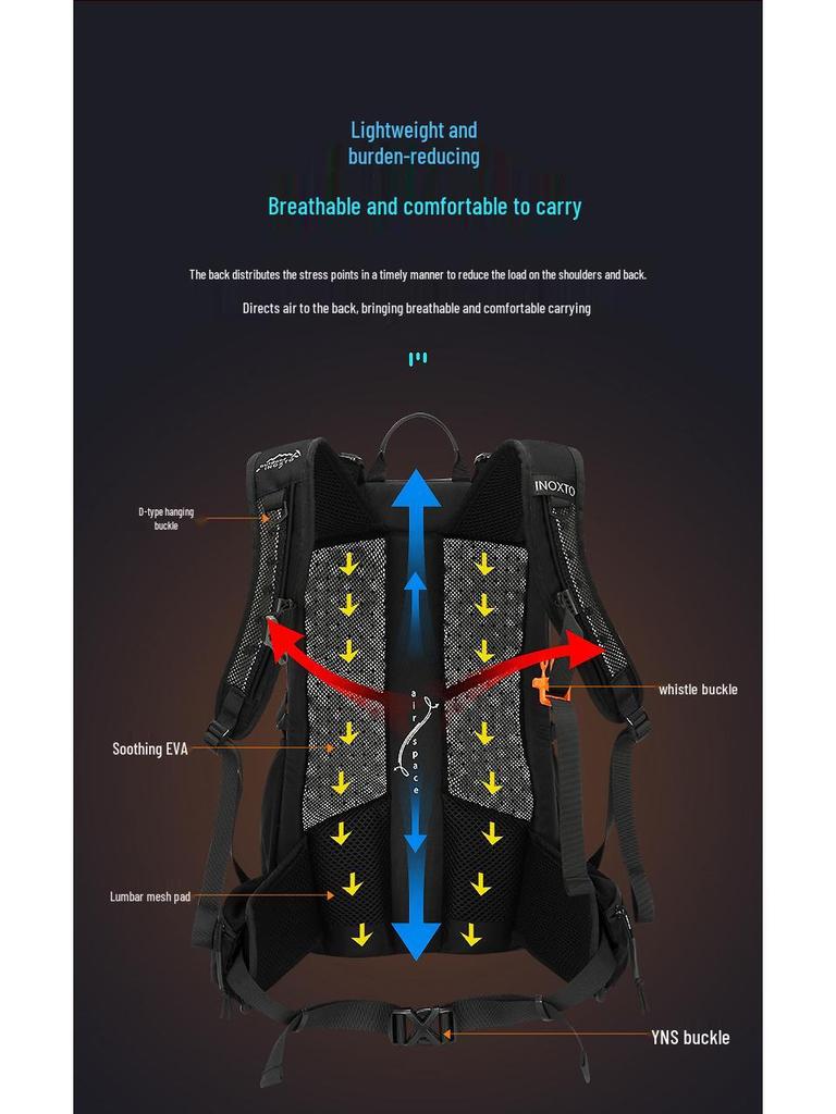 INOXTO Eagle 30L Outdoor Backpack – Large Capacity Hiking, Mountaineering & Camping Bag with Hydration Features
