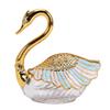 Sugar Container with Spoon Decorative Swan Shaped Plastic Glass Seasoning Jar for Sugar Salt Coffee Tea