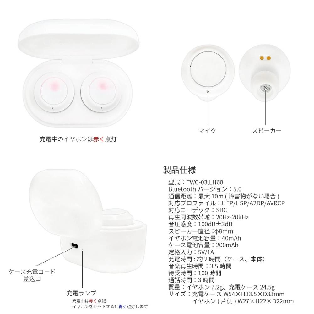 Gourmandies Moomin Completely Wireless Stereo Earphones Little My MMN-180A