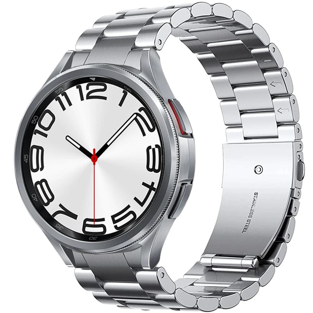 

Металлический ремешок Для Samsung Galaxy Watch 6 Classic 47 мм 43 мм 7/6/5/4 44 мм 40 мм Изогнутый интерфейс Браслет Galaxy Watch Pro 45 мм Ремешок Watch 7 44mm 40mm серебряный