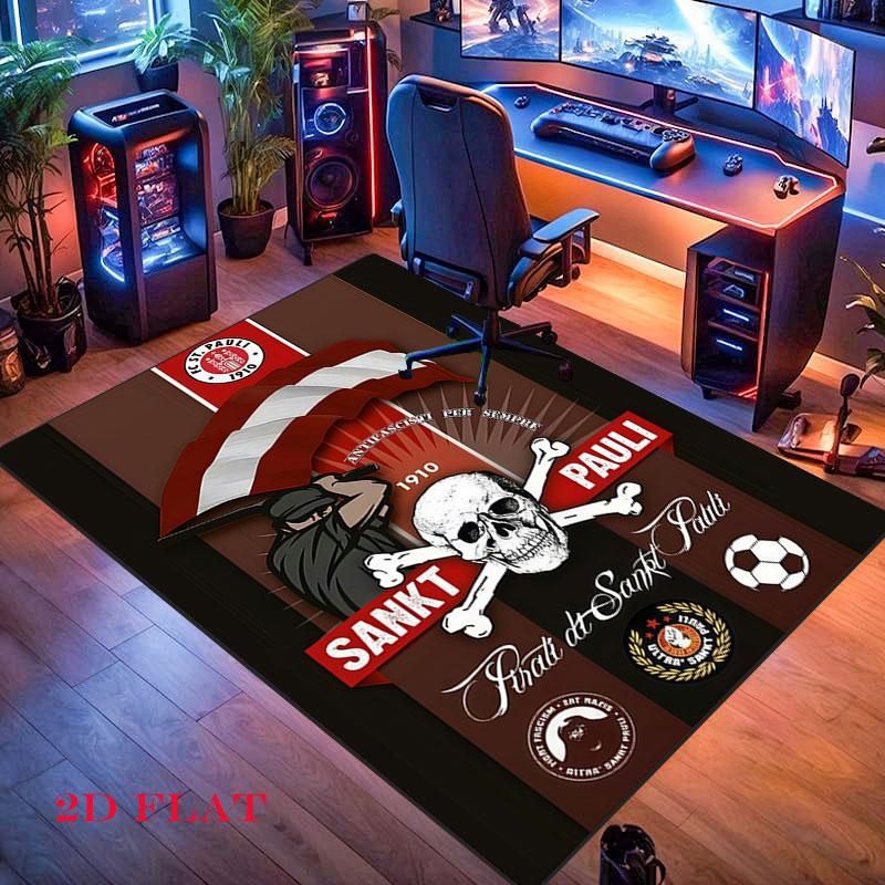 St. Tappeto con logo Pauli per Soggiorno Camera da Letto Casa Decorazione Divano, Tappetino Antiscivolo per Giochi Bambini