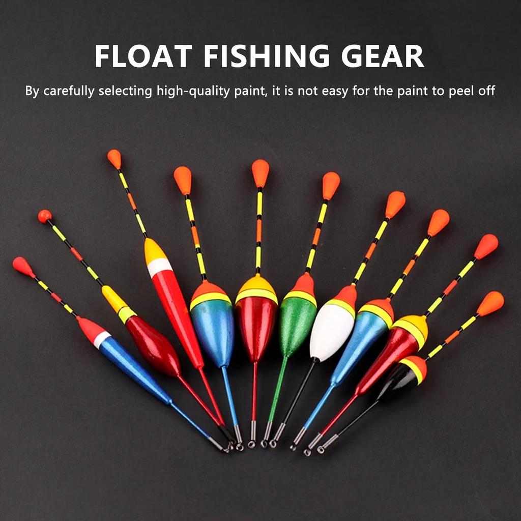 10Pcs/set Foams Fishing Float Easy To Use Premium Material Long Duration Buoy for Freshwater Saltwater Fishing