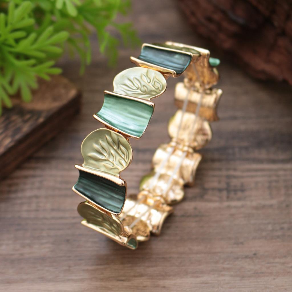 Ladies' Fashion Irregular Wealth Tree Elastic Bracelet