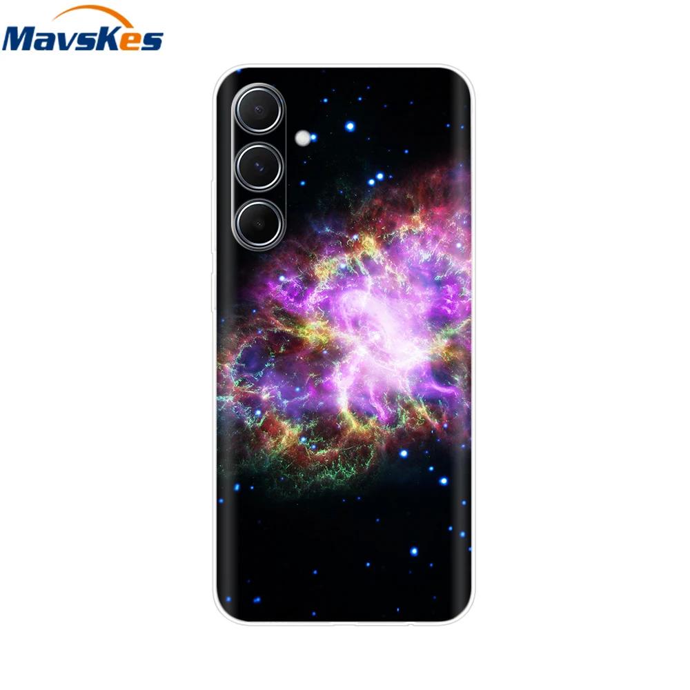 For Samsung Galaxy M35 M55 Case Cute Flower Soft Silicone Back Cover for Coque Samsung M 55 M 35 5G Phone Cover Fundas Shells
