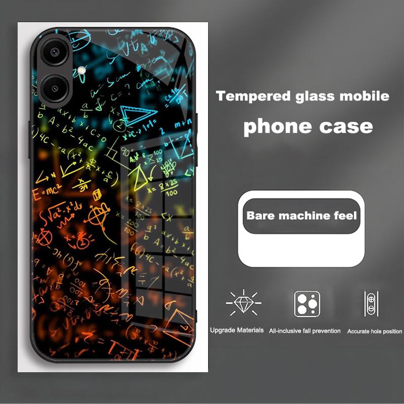 Shockproof Tempered Glass Case For Samsung Galaxy A56 A36 A26 A16 A06 5G Phone Back Cover Luxury Shell Coque Full Lens Protector