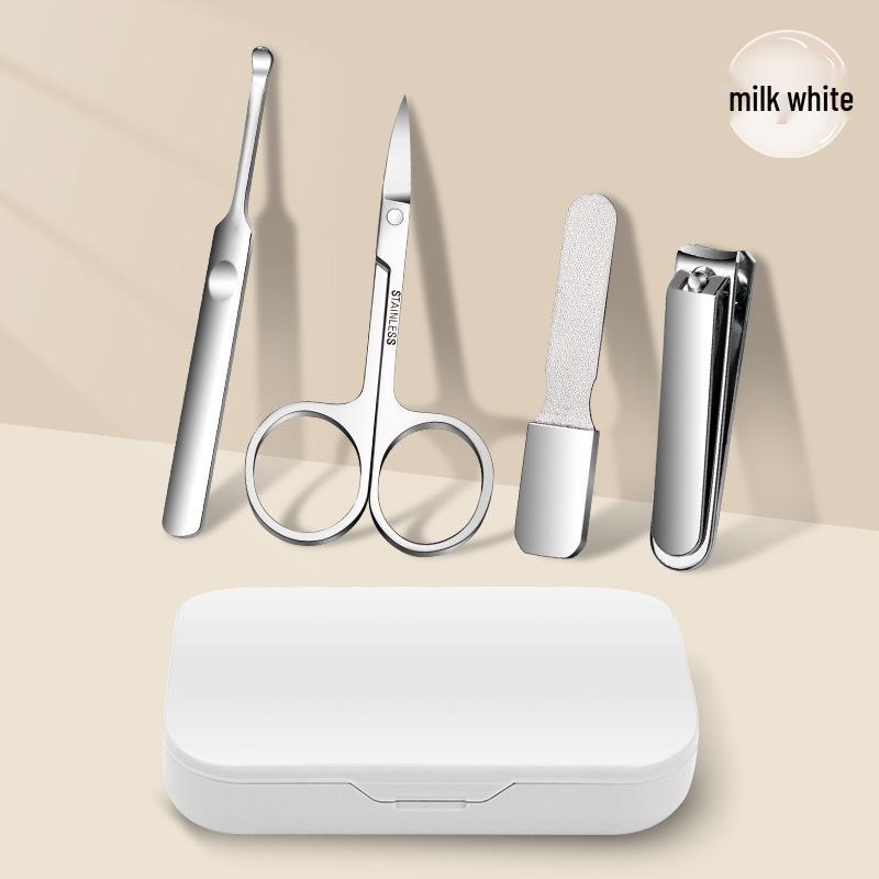 4-Piece Macaron Manicure Set: Nail Clippers & File in Portable Gift Box белый