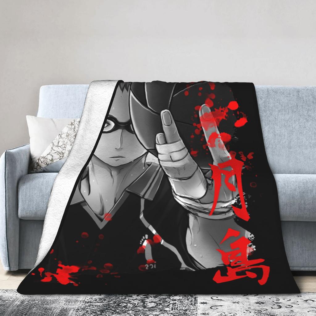Haikyuu Kei Tsukishima Blanket Fleece Printed Karasuno Volleyball Kageyama Portable Soft Throw Blanket for Sofa Couch Bedspread