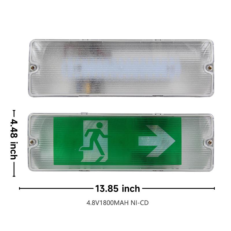 LED Fire Fighting Light Emergency Evacuation Exit Light Wall Mounted Rechargeable Emergency Lamp Indoor Light for Power Outage