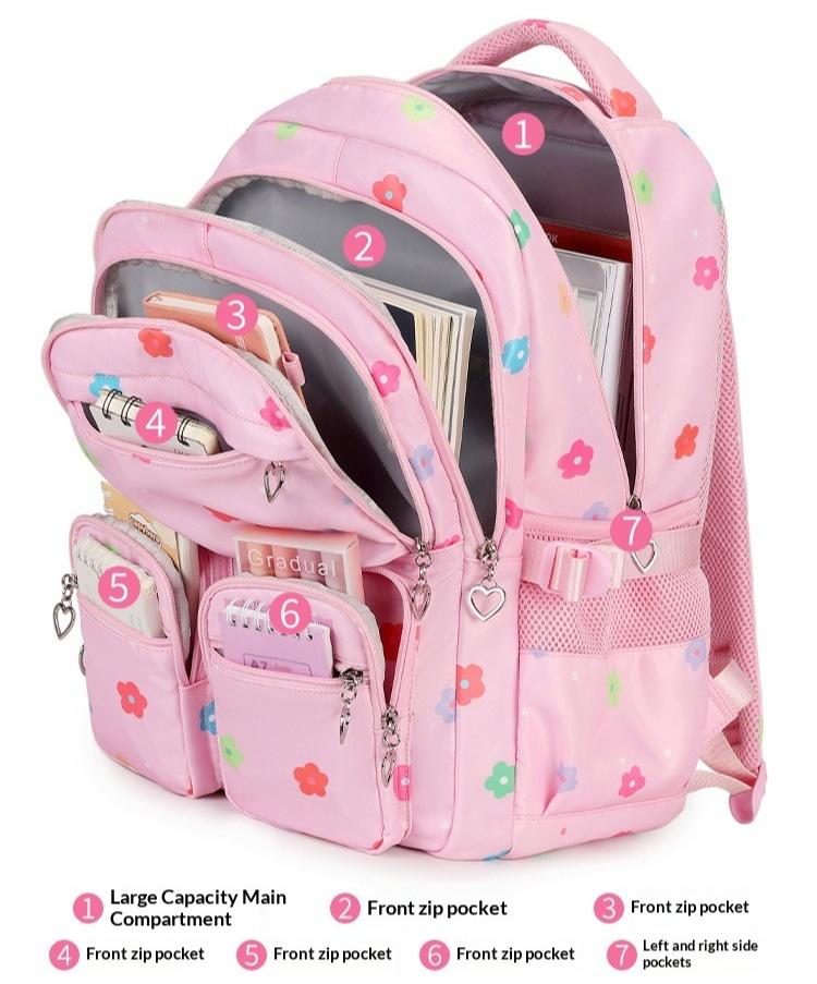 Ensemble de Sacs d'École Imperméables pour Enfants Filles Sac à Dos pour Enfants 2 pièces Sac à Dos Cartable Sac à Dos École Primaire Sac à Livres