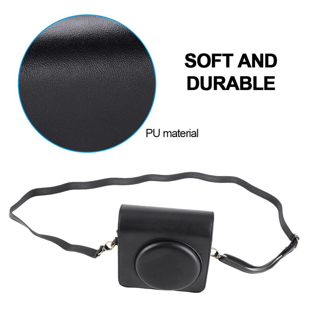 Protective PU Leather Camera Case Bag with Strap for SQ6