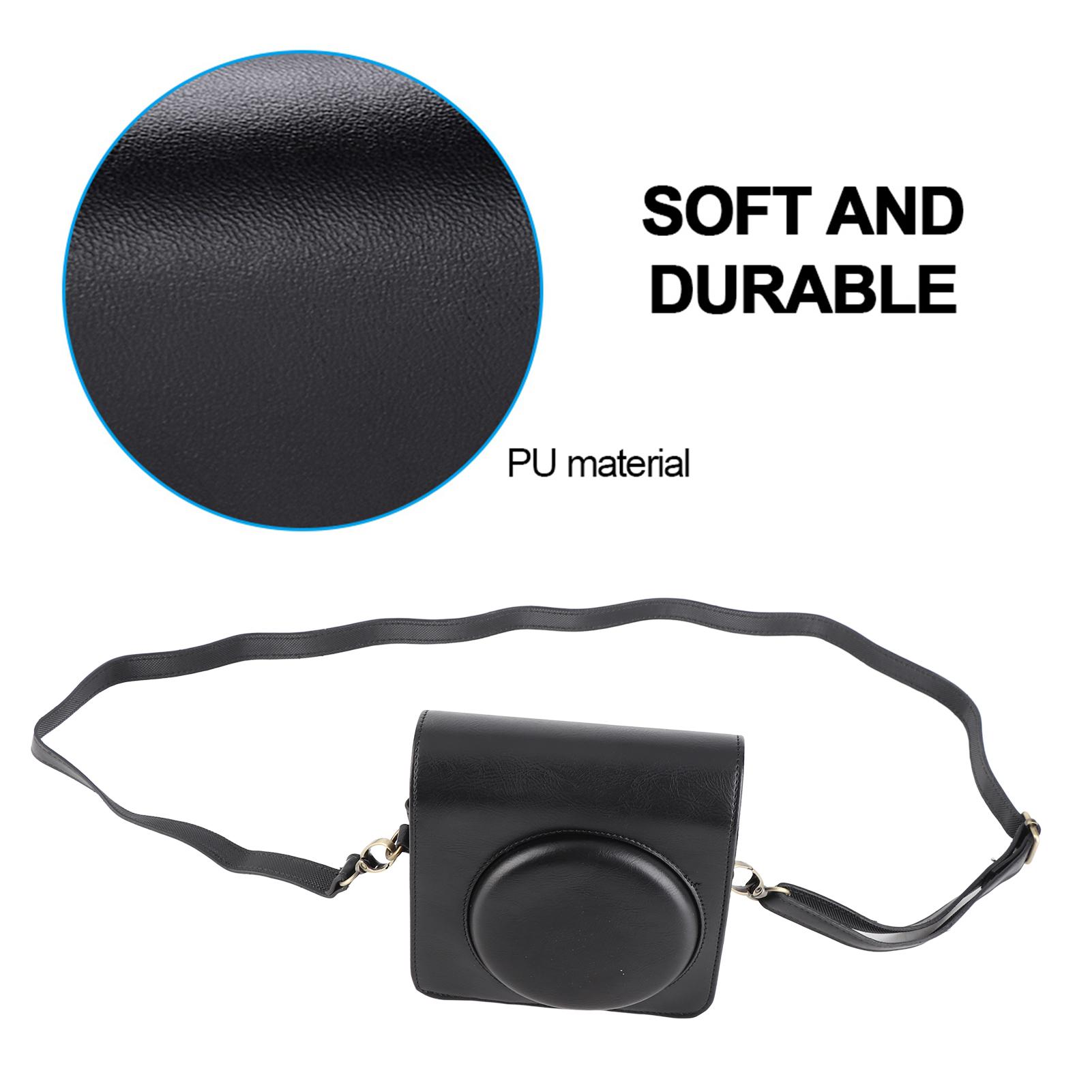 Étui de protection en cuir PU pour appareil photo avec bandoulière pour SQ6 Black noir