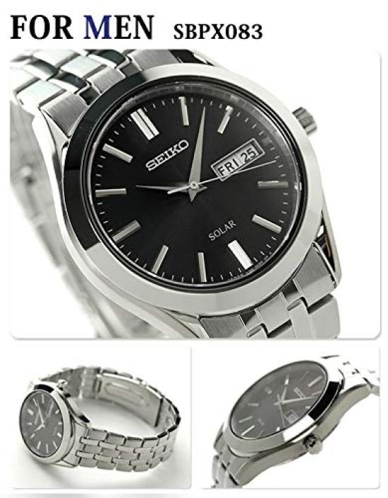 SEIKO Pair Watch Spirit Solar Black SBPX083 STPX031 and Watches [Seiko] Men's Women's