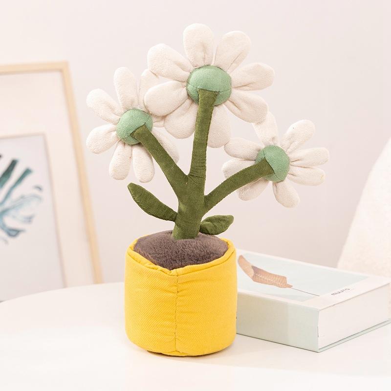 Jelly Cats Fun Little Daisy Potted Doll Tulip Narcissus Potted Plush Toy Decoration Decoration