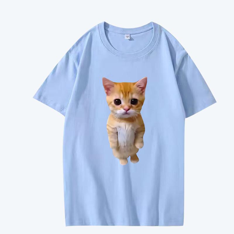 Funny Cat 3D Print Women Casual T Shirt men women Oversized 100% Cotton short sleeve Summer print Unisex plus sizetops