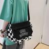 Borsa a tracolla con ciondolo regalo da uomo a grande capacità a griglia borsa da fitness borsa a spalla da donna borsa da coppia XM-2251-