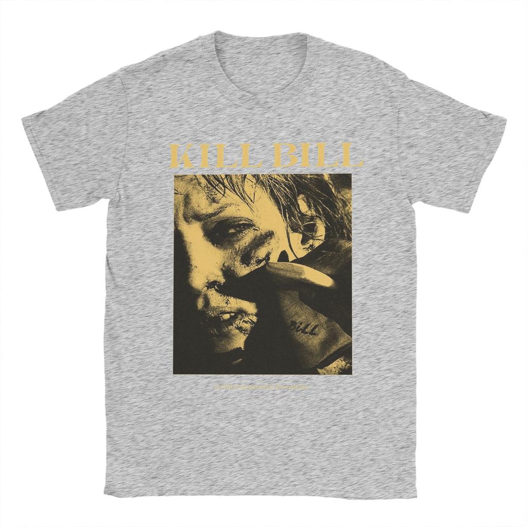 Men T-Shirt Kill Bill Movie Poster Casual Cotton Tee Shirt Short Sleeve  T Shirts Crew Neck Clothing Summer