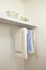 Yamazaki Ironing Board with Button Press Steel Mesh Lightweight Pair and 7807 (Yamazaki) Closet-Mountable Function, Construction, Press, Hooks, G-1