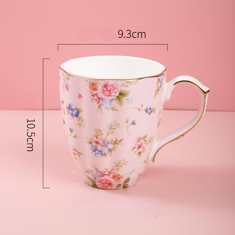 

460 мл Кружка Flora Кружки для кофе из костяного фарфора Чашка для чая из костяного фарфора Кружка ко Дню святого Валентина Рождественские кружки Подарки на день рождения для женщин и друзей Pink lady