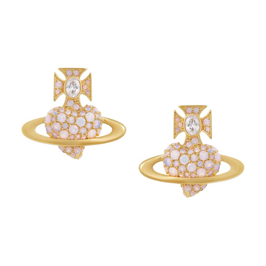 

Vivienne Westwood Agnatha Heart Saturn 3D Earrings Women earrings Gold 6201036H-02R784 Basic Packaging-Dust Bag+Box