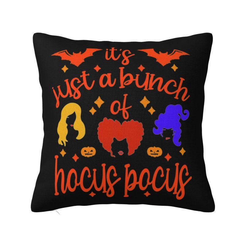 Custom Hocus Pocus Halloween Sanderson Sisters Throw Pillow Case Modern Cushion Cover Square Pillowcase