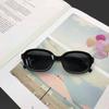 New Fashion Vintage Sunglasses Women Designer Oval Mirror Sun Glasses UV400 Black Frame Eyewear Gafas De Sol