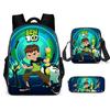 Less Hacker Backpack Ben 10 Student School Bag Anime Cartoon Backpack Lunch Bag Satchel Pencil Case